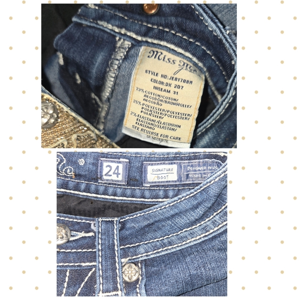 Miss Me Women's Jeans Sz 24 - Picture 4 of 9